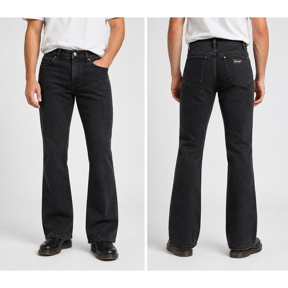 Wrangler Rugged Wear Men's Jeans Denim Black 34X36  Workwear Cowboy‎ EXCELLENT